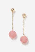 Topshop Pink Ball Drop Earrings