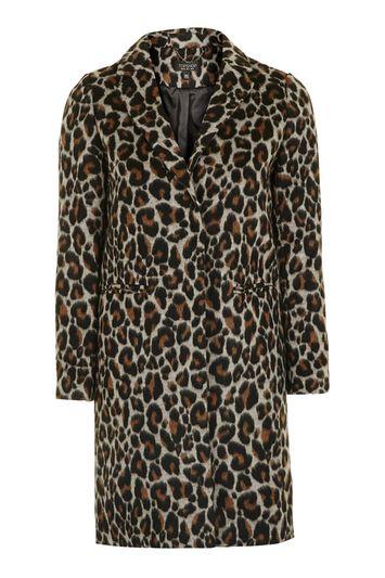 Topshop Petite Leopard Print Coat