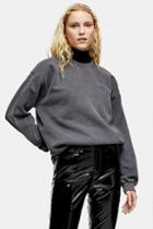 Topshop Black Zebra Emoji Sweatshirt