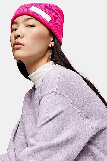 Topshop Neon Pink Skater Beanie