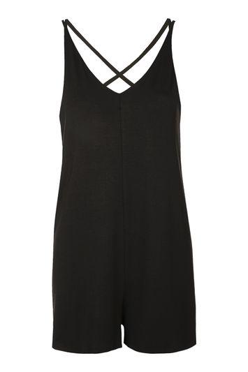 Topshop Cross-strap Romper Playsuit