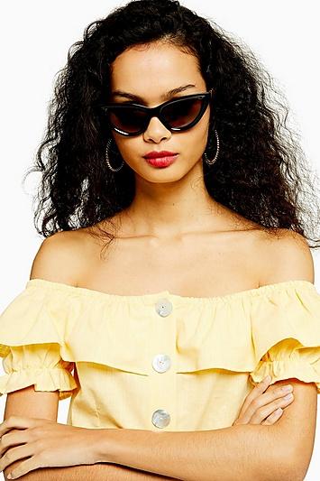Topshop Cece Black Feline Sunglasses