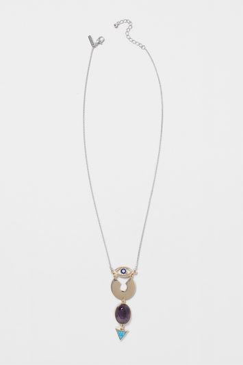 Topshop Turkish Eye Semi-precious Necklace