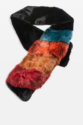Topshop Colour Block Tip Scarf