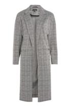 Topshop Checked Jersey Coat