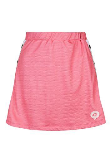 Topshop *pink Airtex Popper Skater Skirt By Illustrated People