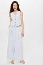 Topshop Pale Blue Wide Leg Trousers