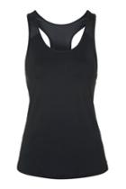 Topshop Mesh Panel Racer Tank Top By Ivy Park