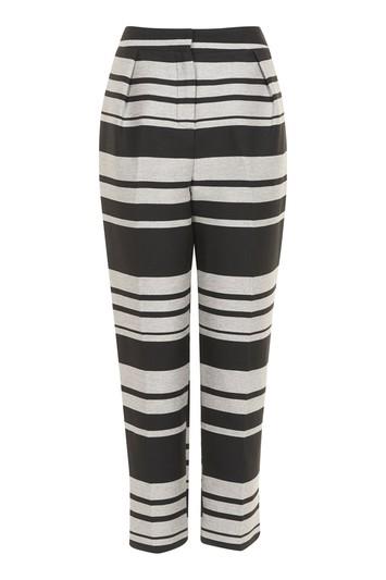 Topshop Horizontal Stripe Peg Trousers