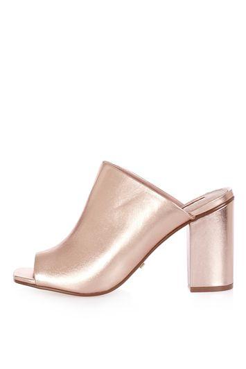 Topshop Rule Metallic Mules