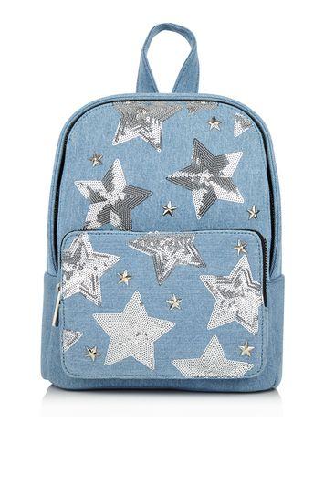 Topshop *denim Star Backpack By Skinnydip