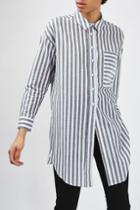 Topshop Stripe Tunic Shirt By Boutique