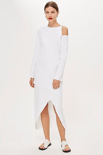 Topshop *twist Sleeve Dress By Boutique