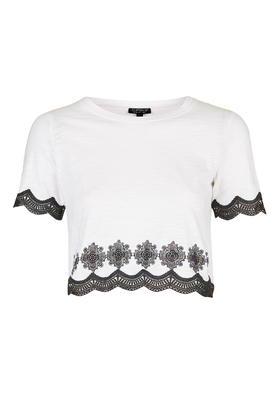 Topshop Daisy Crop Tee