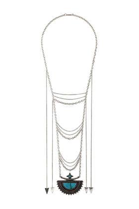 Topshop Ethnic Layered Long Necklace