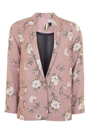 Topshop Floral Print Blazer