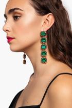 Topshop *emerald Stone Drop Earrings