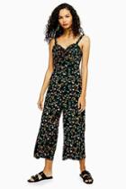 Topshop Mini Floral Print Jumpsuit