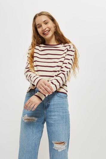Topshop Tall Long Sleeve Crew T-shirt