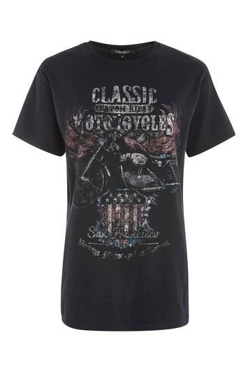 Topshop Motorbike T-shirt By Wild Affair