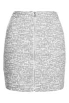 Topshop Zip Pocket Boucle Skirt