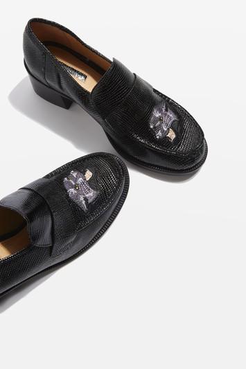 Topshop Krayon Embroidered Loafers