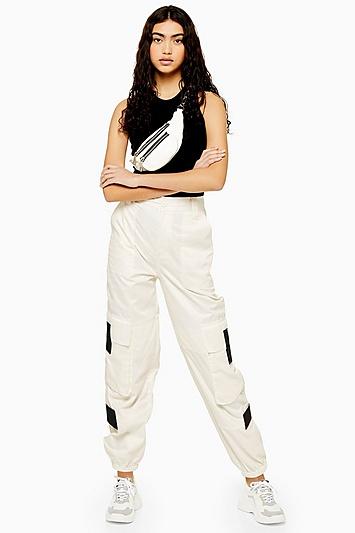 Topshop Utility Contrast Trousers