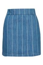 Topshop Moto Stripe A-line Skirt
