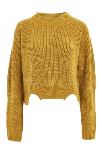 Topshop Zip Back Ribbed Sweater