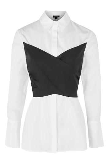 Topshop Corset Wrap Shirt