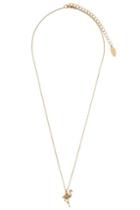 Topshop *flamingo Pendant Necklace By Orelia