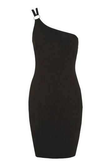 Topshop *metal Ring Detail Rib Bodycon Dress By Nobody's Child