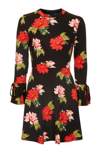 Topshop Tall Red Rose Dress