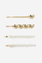 Topshop *gold Heart And Pearl Slides