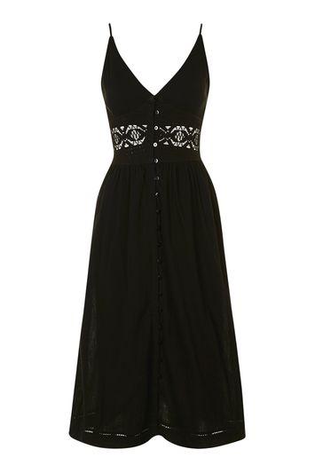 Topshop Crochet Detail Midi Sundress