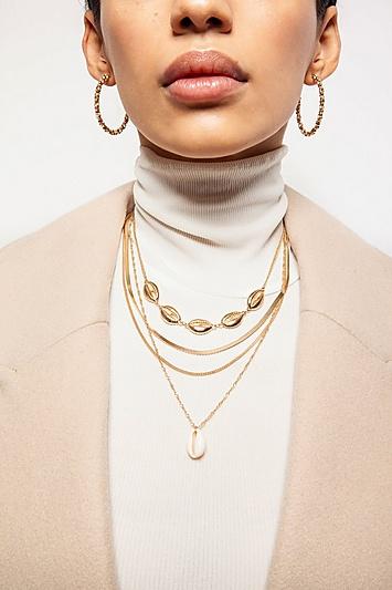 Topshop *conchi Shell Layered Necklace
