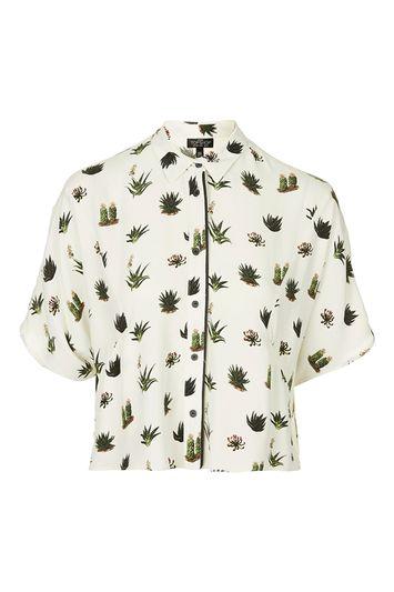 Topshop Tall Cactus Pyjama Shirt