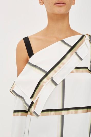 Topshop Check Foldover Top By Boutique