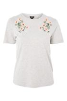 Topshop Tall Embroidered T-shirt