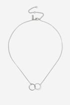 Topshop Double Ring Ditsy Necklace