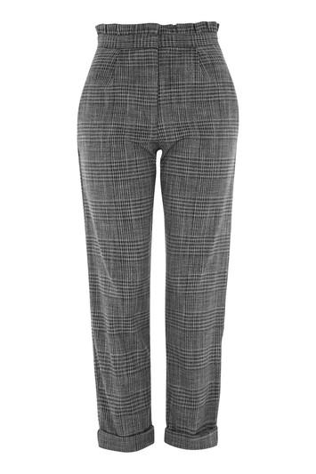 Topshop Ruffle Check Mensy Trousers