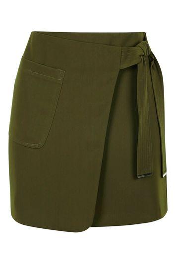Topshop Utility Wrap Skirt