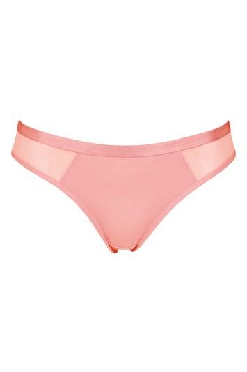 Topshop Jersey And Mesh Mini Knickers