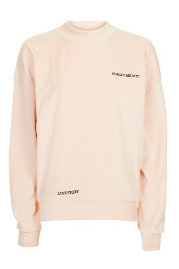 Topshop Forget Me Not Batwing Sweatshirt