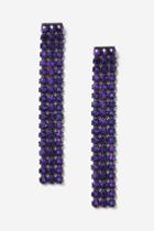 Topshop Purple Stone Drop Earrings