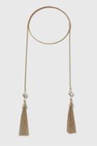 Topshop Pearl And Rope Tassel Necklace