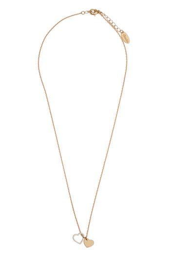 Topshop *double Heart Pendant By Orelia