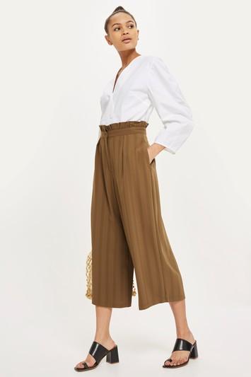 Topshop Petite Frill Waist Pants