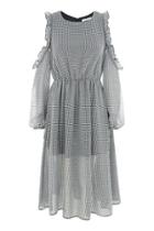 Topshop *gingham Midi Dress By Glamorous