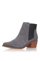 Topshop *spider Grey Low Heel Ankle Boots By Miss Kg